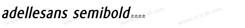 adellesans semibold字体转换